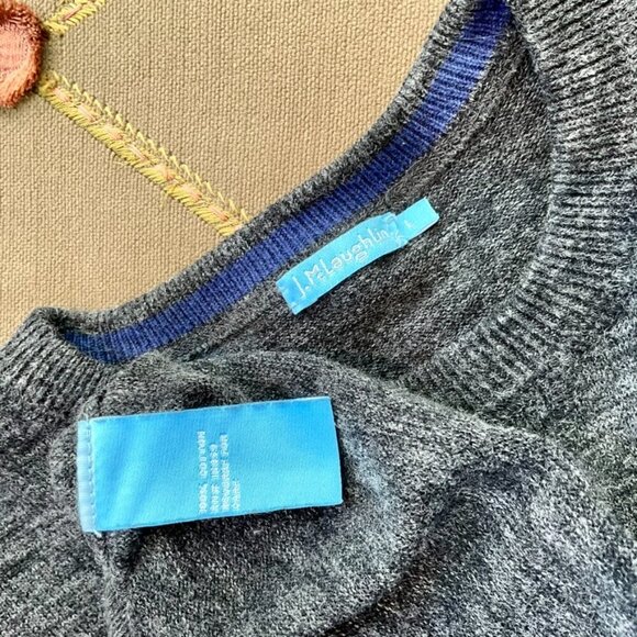 J. McLaughlin Sweater Sweatshirt in Gray Cotton (L) - Picture 6 of 7